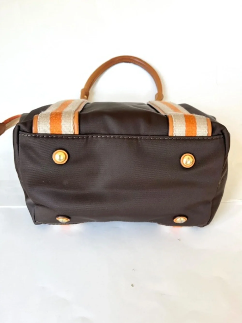 MICHAEL KORS Brown Orange Beige Hand Bag With Leather Handles - Picture 5 of 11